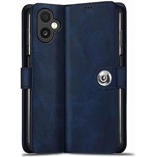 TheGiftKart Leather Flip Case for Samsung M06/F06 5G - Blue