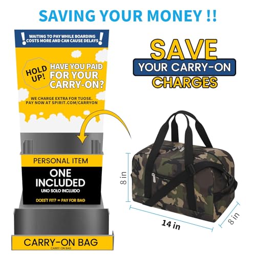 Image of Apenze Small Gym Bag 14 inch lightweight Carry On Mini Duffel Bag for Travel Sport - Camo