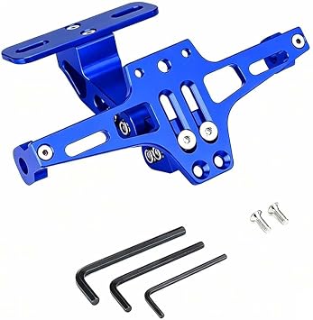 Motorcycle License Plate Bracket for Yadea D5 2021-2026, Moto License Holder Aluminum Alloy Material Adjustable Angle & Length Motorcycle Accessories