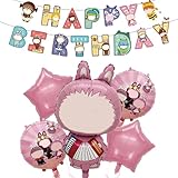 6PCS Deko Geburtstag, Geburtstag Deko, 1 Banner Und 5 Luftballons Für Kindergeburtstage, Familienfeste Und Thematische Feiern, Einfach Aufzuhängen Und Zu Dekorieren