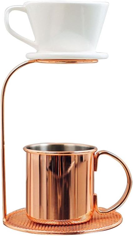 1-Pack Stainless Steel Coffee Filter Coffee Dripper Tea Filter Holder Stand Rack Support (Small)