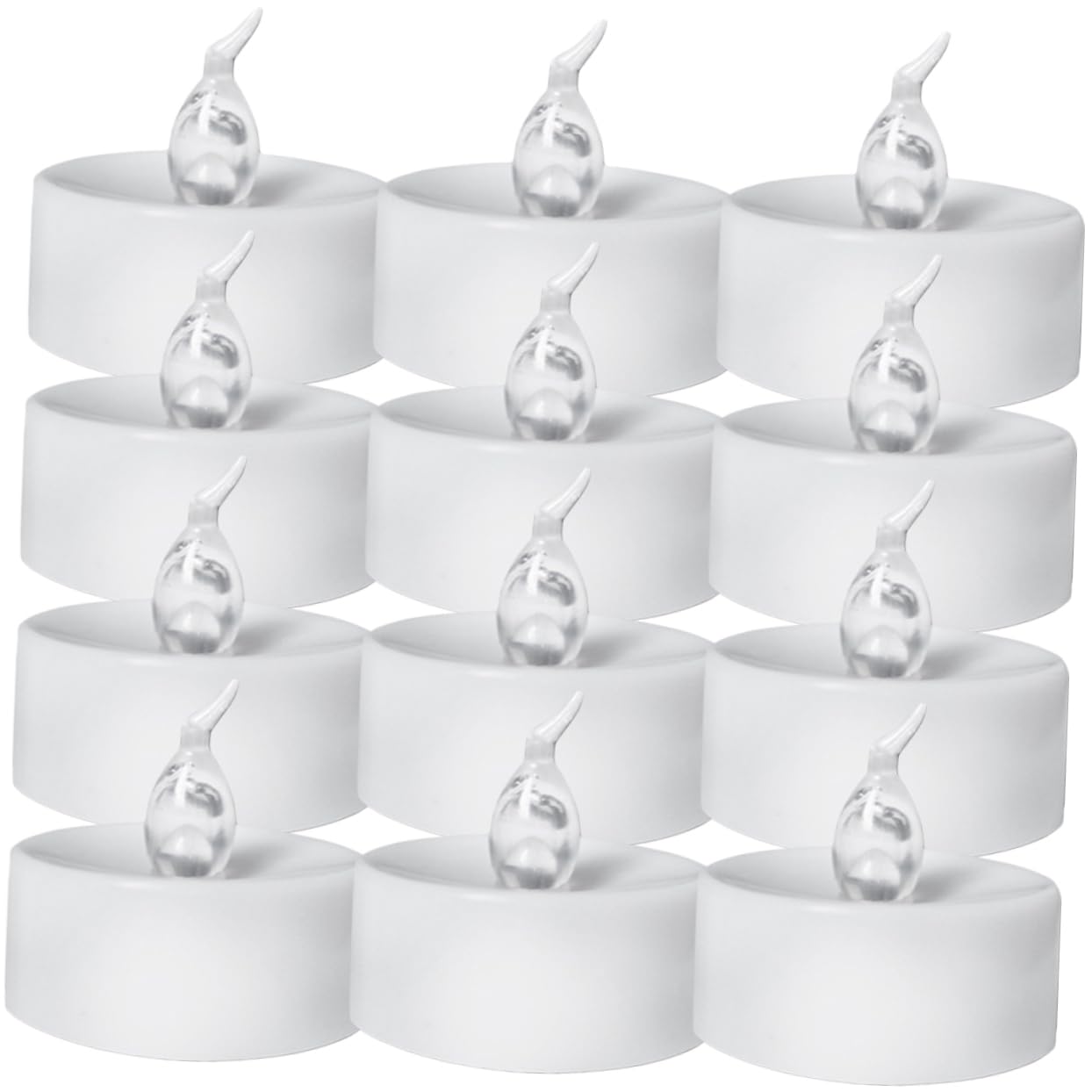 12 Pezzi Candele LED Tealight senza Fiamma con Luce per Decorazioni Casa e Feste Prolungata Naturale per Matrimoni e Accoglienti