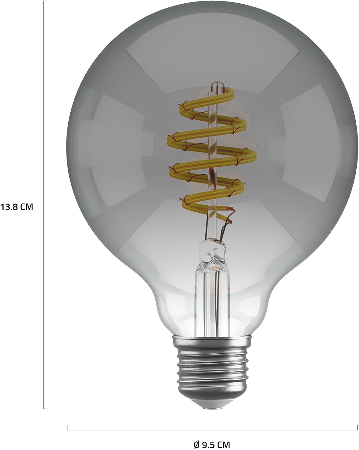 HOMBLI Smart Filament Bulb E27 G95 - Smokey - Globe - Warm White Light