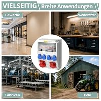 COLFULINE Baustromverteiler mit LS/FI, Vorverdrahtet & Wasserdicht IP66 – Ansicht 8