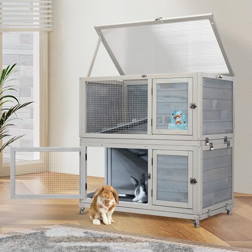 Coziwow 2 Story Wooden Rabbit Hutch Indoor/Outdoor thumb #5