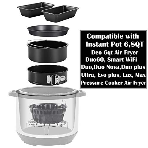Esjay Cake Baking Pan Set for Ninja Foodi 6.5, 8Qt, Instant Pot 6, 8Qt, Air Fryer Accessories - Thumbnail 4