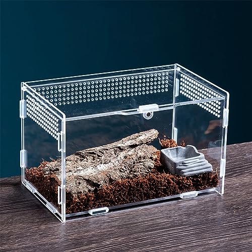 TREELF Micro Habitat Terrarium Enclosure Kit(4pc Set),Jumping Spider Enclosure,Spider Enclosure,Tarantula Enclosure, Acrylic Reptile Enclosure(8 * 4.7 * 4.7 Inches) - Image 4