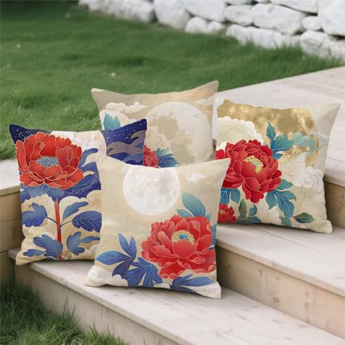 Housse de coussin 50x50cm fleurs pour rénover vos sièges de balcon - 4