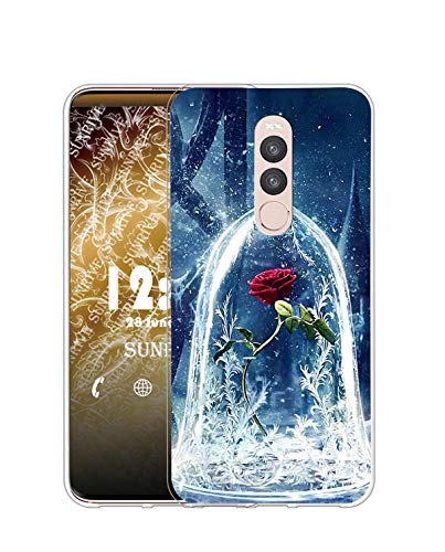 Sunrive Funda Compatible con Meizu X8, Silicona Slim Fit Gel Transparente Carcasa Case Bumper de Impactos y Anti-Arañazos Espalda Cover(Q Rosa)