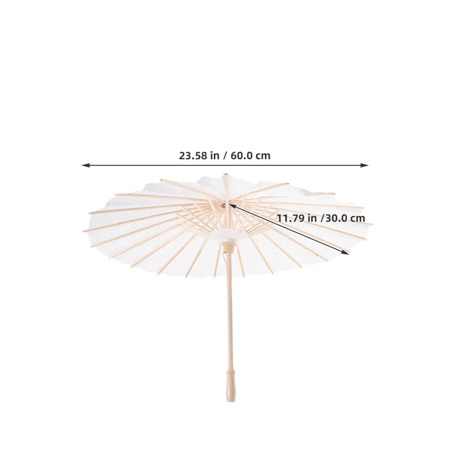Genérico Sombrillas De Papel Engrasado Blanco, 6 Uds., 23,6 Pulgadas, Pintura For Boda, Sombrilla, Fiesta Nupcial, Decoración Al Aire Libre