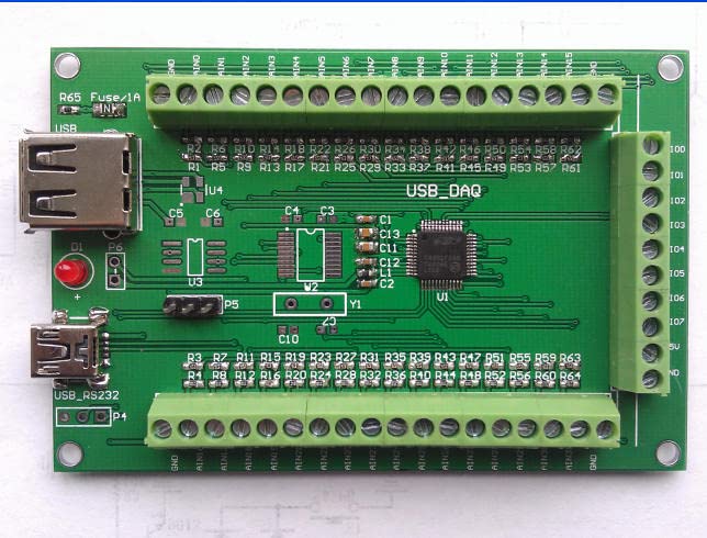 Multi-Function USB Data Acquisition Card 32-Way AD 68K Real-Time Sampling 8-Way Dio LabVIEW Source Code