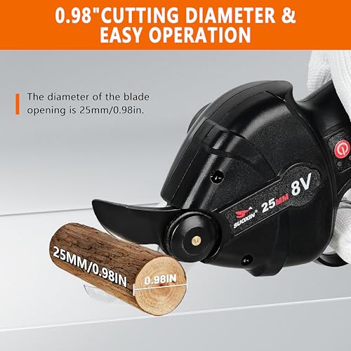 Image of Electric Pruning Shears, 600g Ultra-Lightweight Cordless Pruner, 1 inch Cutting Capacity, SK5 Steel Blade, 5000mAh Battery, USB-C Charging, Brushless Motor, for Vineyards, Fruit Trees, Gardens
