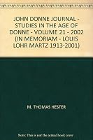 JOHN DONNE JOURNAL - STUDIES IN THE AGE OF DONNE - VOLUME 21 - 2002 B005C1R3FW Book Cover