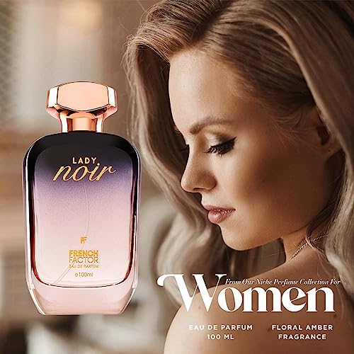 Image of The French Factor Liquid Lady Noir Luxury Perfume For Women Long Lasting Eau De Parfum With Floral Notes Gift For Girls Party Perfume Made In India (Pack Of 1, 100ml)