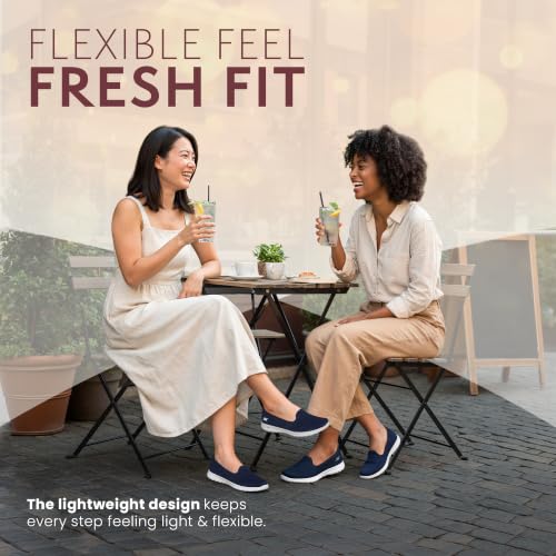 Image of Skechers Women's Go Walk Lite - Sweet Gal Slip-on Mesh Sneakers | Casual, GO WALK, 5GEN Cushioning, Air-Cooled Goga Mat, Machine Washable