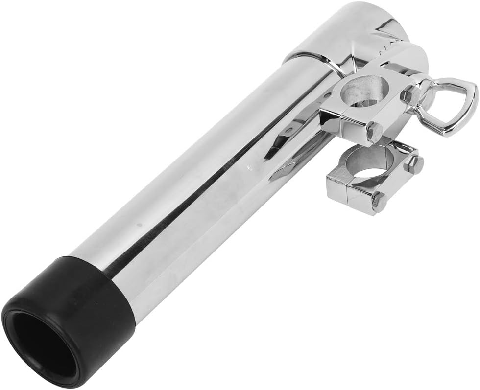 360&deg;回転マリンフィッシングロッドホルダー 高耐久ステンレススチールボートロッドマウント 調整可能な釣りアクセサリー 海水淡水釣り