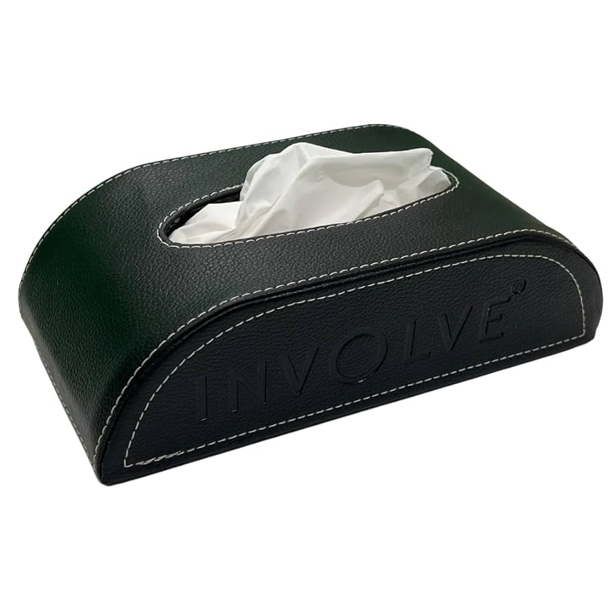 Leather Car Tissue Box Cover Sun Visor Seat Back Hanging Type Car