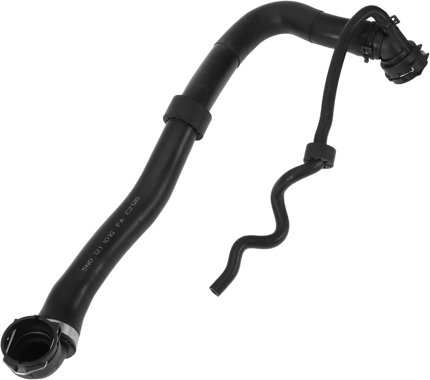 Radiator Hose Heater Hose No.5N0121101G for Volkswagen Tiguan 2009-2018 Black Rubber 1 Pc Coolant Pipe Good Sealing