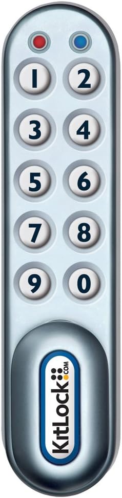 KitLock by Codelocks SL KL1000 Classic SlamKit Locker Lock, Silver Grey