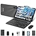 GOODTEL Android 15 Tablet 10.1 Zoll 22 GB RAM + 128 GB ROM (2 TB TF), Octa-Core, WLAN 5G, Gemini AI, GMS, Widevine L1, 8 MP + 5 MP, Typ C, OTG, Cast, Tablet-PC mit Hülle, Tastatur und Maus, Schwarz