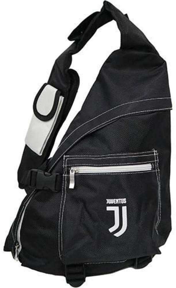 Monospalla Ufficiale Juventus FC – Tracolla Regolabile E Porta Cuffie, Taglia Unica, Colore Nero