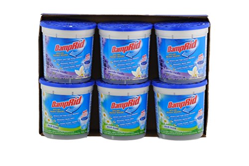 DampRid FG01FSLV33C Moisture Absorber Odor Eliminator,Lavender and Vanilla, 6 pack