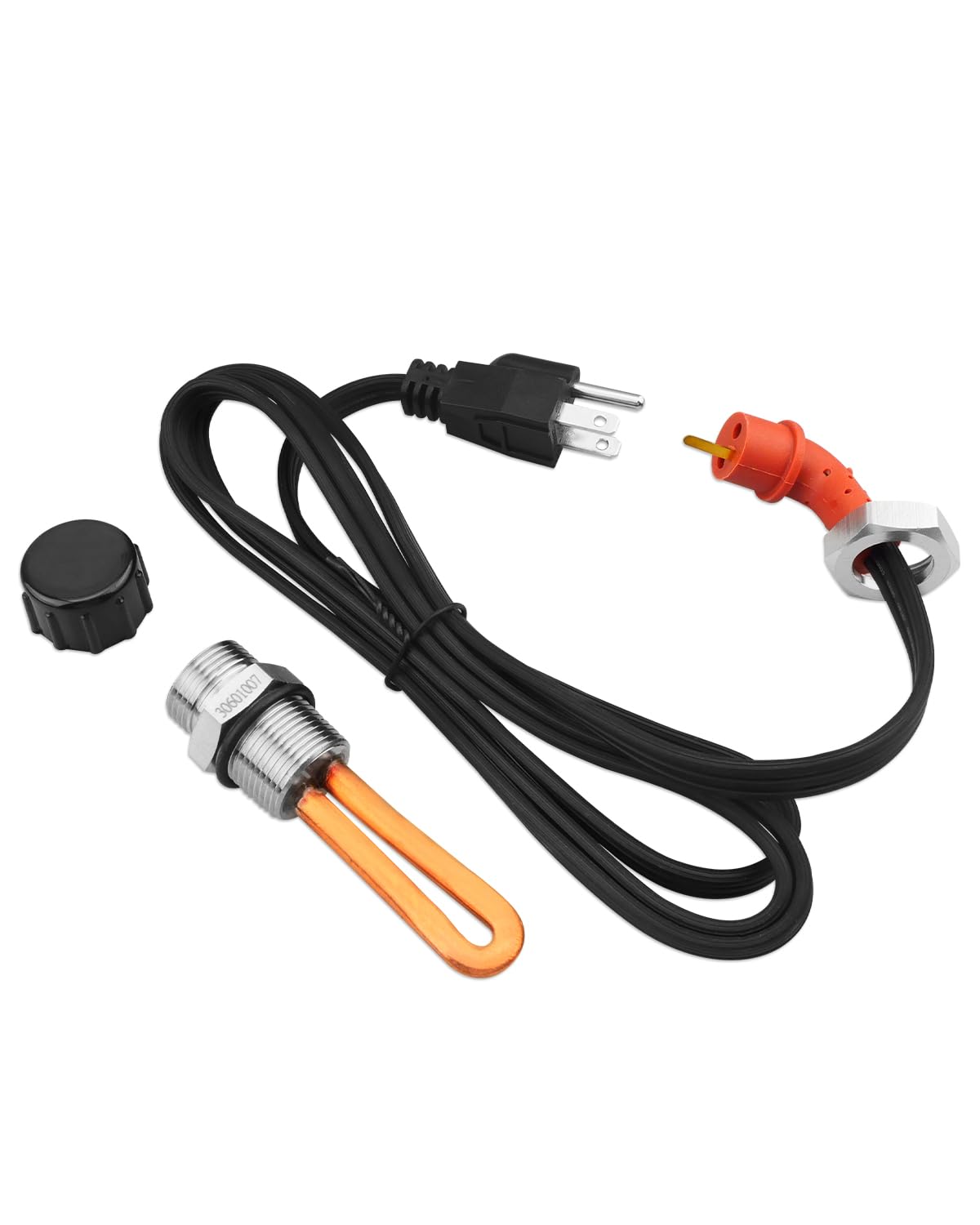 5003619AB Engine Block Heater Assembly Fit for Dodge for Ram 1500 2500 3500 4500 5500 Fit for Ram 2500 3500 4500 5500 2011-2018 120V 750W Heating Unit with Wiring Harness Replace 30601007