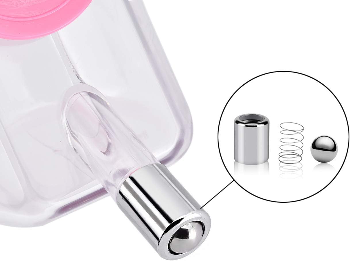 DS. DISTINCTIVE STYLE Rabbit Water Bottle No Drip 350ml/12oz Puppies Crate Water Dispenser Pet Cage Hanging Water Bottles (Pink)
