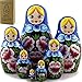 Poupées gigognes Babouchka – Rose peinte à la main – Matruska empilable 7 poupées – poupées matriochka – décorations d'intérieur