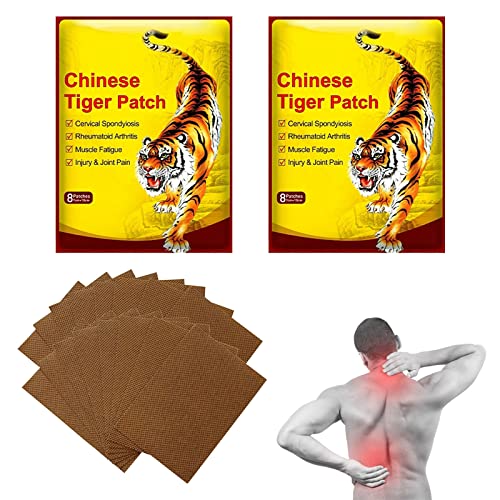 Patch Chauffant Dos,Patch Chauffant,Patch Baume du Tigre Chauffant,Patch Anti Douleur,Patch Soulagement Douleur,Patchs de Tigre Chinois,Pansement Anti-Douleur,pour Epaules,Dos,16pcs