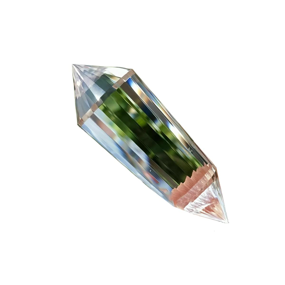 Cristal de meditación Natural Cristal Claro Natural de 24 Lados, for la decoración del hogar Piedra de Cristal (Size : 8-9cm)