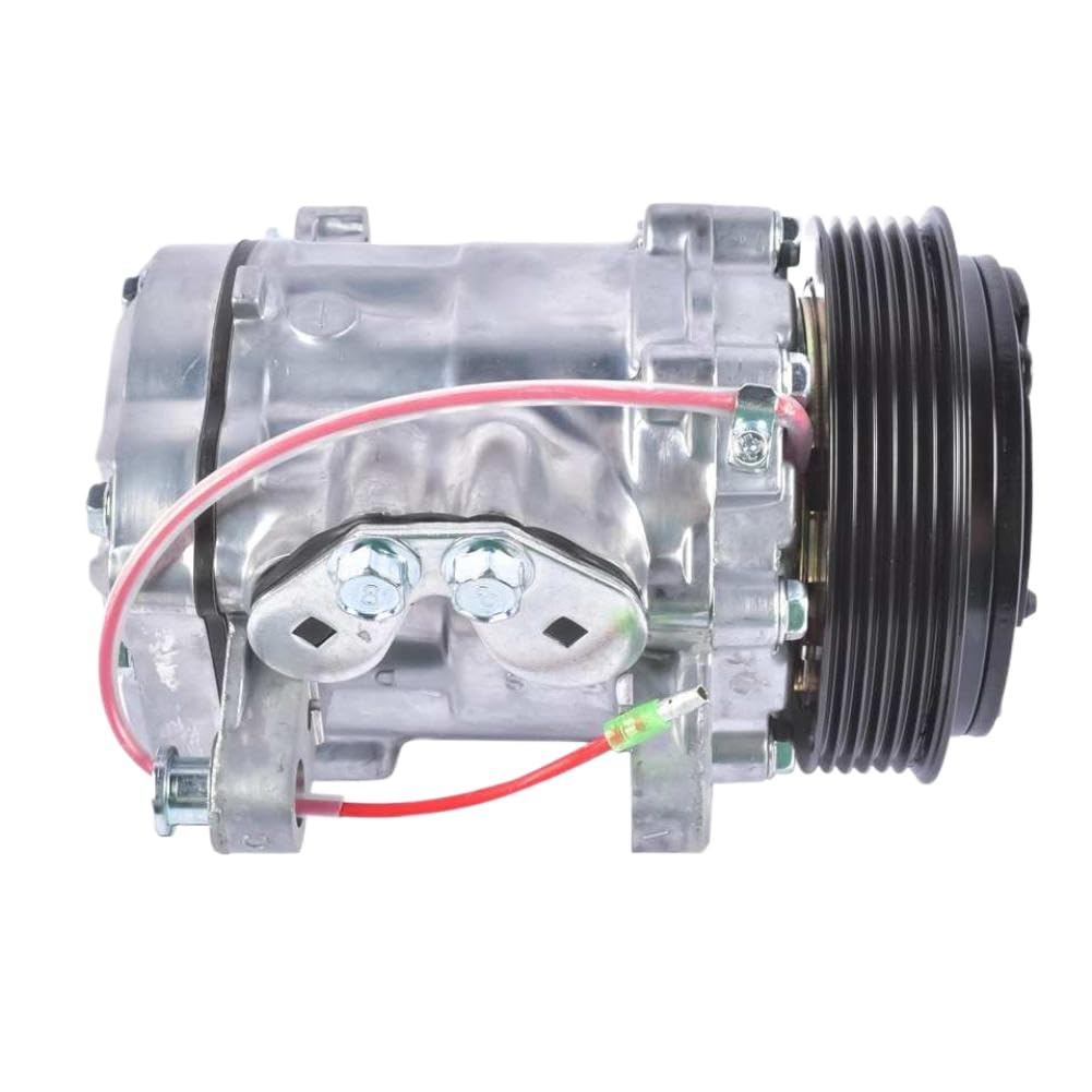 Dkiuygwz Onecolor A/C Compressor With 6-Groove Pulley Compatible With Sanden Sd7 Style Serpentine Belt Hc5005bk