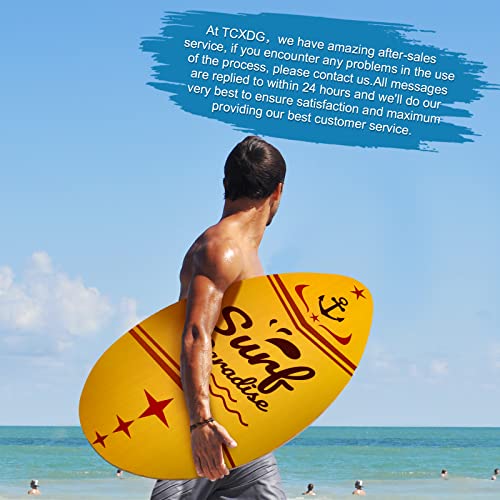 Tcxdg Skipper Skimboard 35 Inch Wooden Beginners Skim Board For Kids Adults Streamline Shape Easy Grip Sand Board For Beach From Six Appearance（Surf Paradise） #TOP6