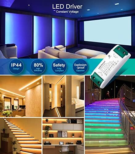 DUSKTEC 24V LED Driver 30W Constant Voltage, Mains Transformer 240V AC to 24V DC, Power Supply 24 Volts for Low Voltage LED Strips Under Cabinet Light G4 MR16 MR11 Bulbs Lamps Spotlights Downlights