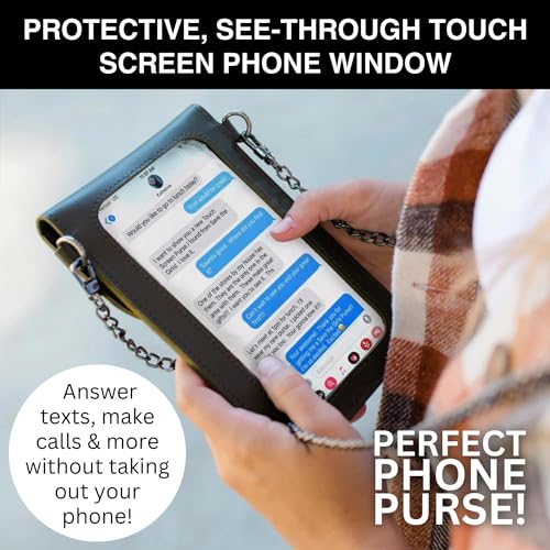 Cell Phone Purse Colorado (Grey Camo) - Touch Screen Women’s Crossbody Handbags With Chain Shoulder Strap - Cell Phone Holder & Crossbody Purse for Concert, Stadium Events & Sports2