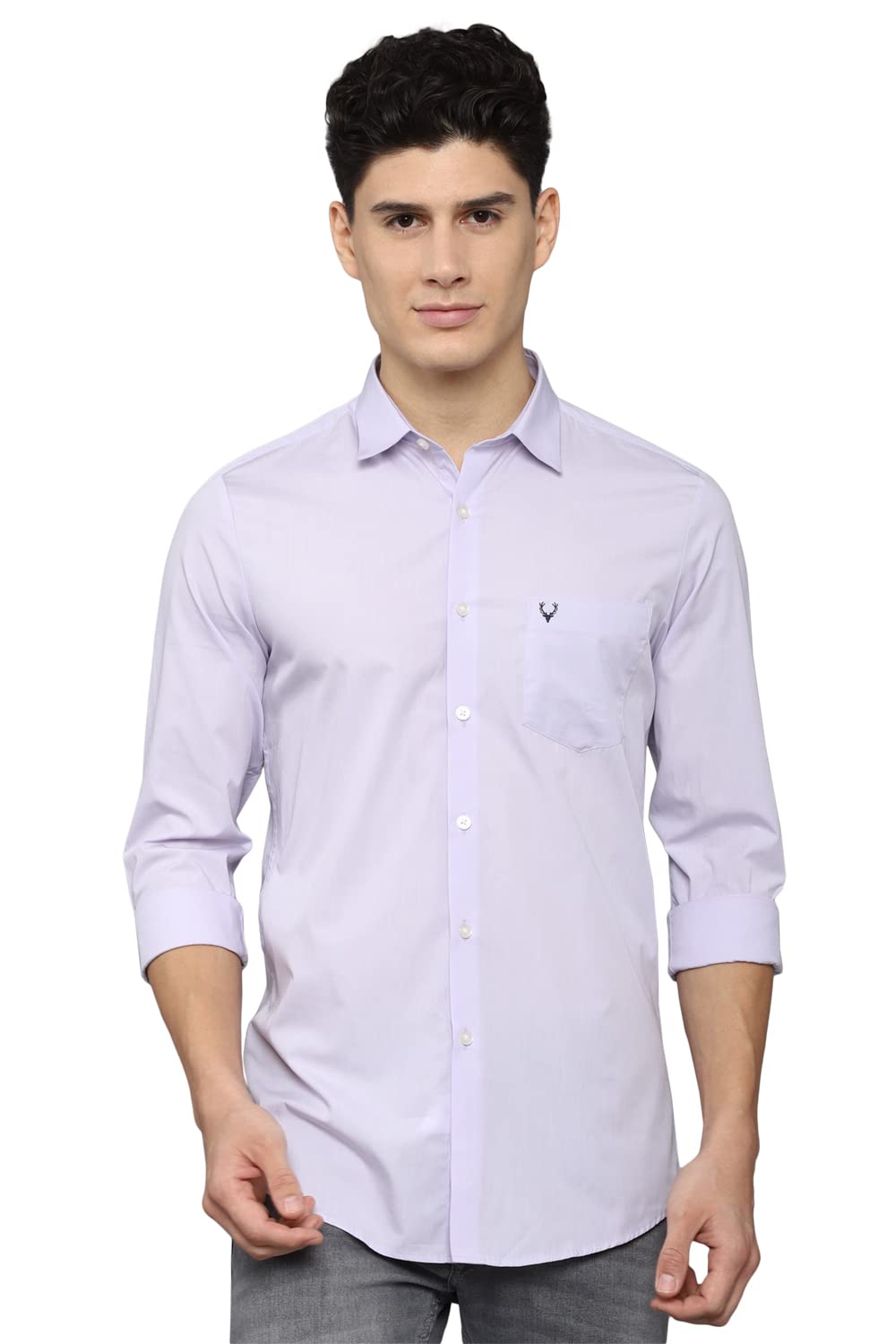 allen solly Men's 100% Cotton Regular Fit Shirt-picture-34