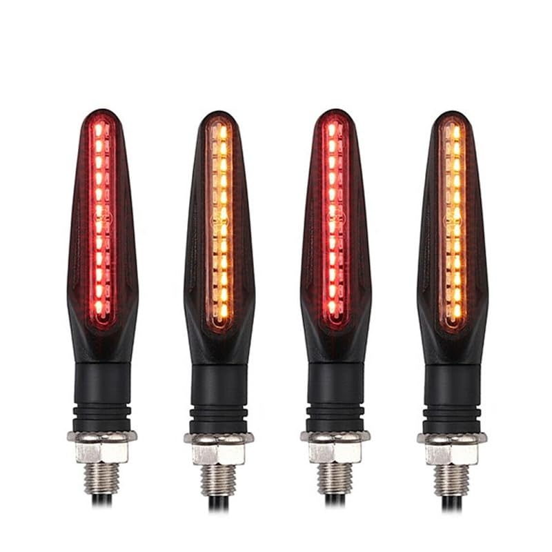 Clignotants LED universels pour motos anti-vibration feux arrière orange