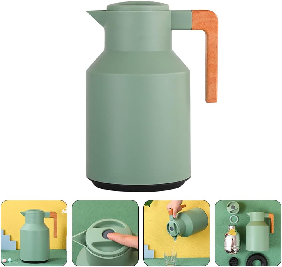 Cabilock 1pc Modern Insulation Water Pot Ergonomic Handle Capacity Thermal Kettle for Home Use Simple Design Elegant for Keeping Beverages Warm