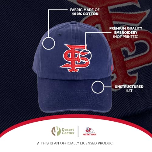 Gorra bordada ajustable azul Bulldogs Fresno miniatura 4