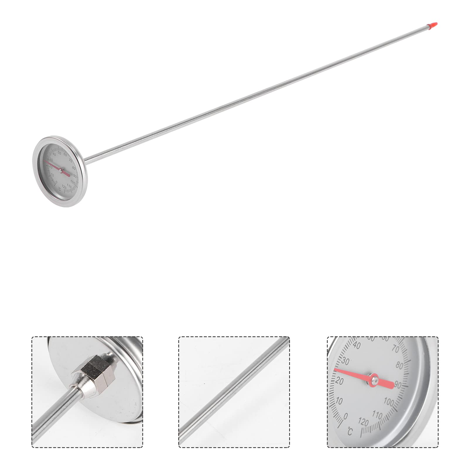 Toddmomy 2pièces Thermomètre à Sol Acier Inoxydable Pour Jardinage Et Compost Outil De Détection De Température Pratique Batterie