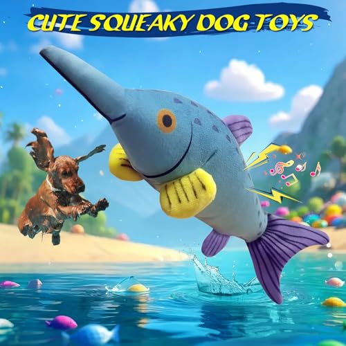 Image of Fuufome Large Squeaky Dog Chew Toy, Ideal Dog Toys for Chewers, for Small and Medium Breed Puppies or Dogs