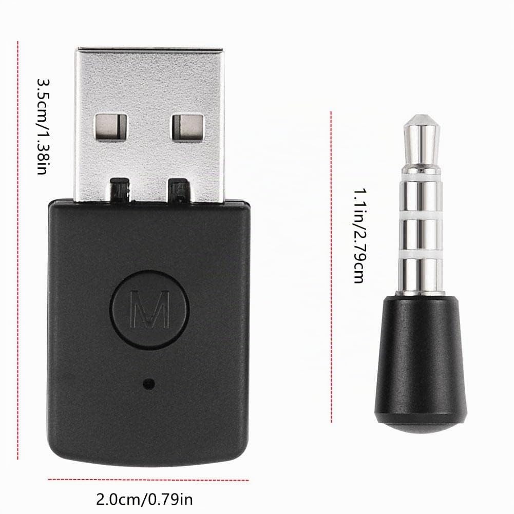 Nikou Adattatore Bluetooth PS4 - Adattatore Headsets Bluetooth Mini USB 4.0 Mini Microfono Wireless Dongle Bluetooth Adattatore USB per cuffie wireless PS4