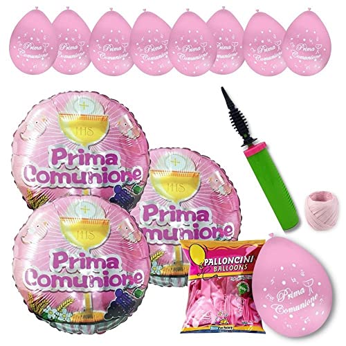 Rocca Fun Factory Kit di palloncini Prima Comunione Bambina Con pompa e nastrino incluso Cover