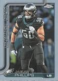2025 TOPPS CHROME TOPPS REFRACTOR #192 JAELAN PHILLIPS PHILADELPHIA EAGLES FOOTBALL OFFICIAL TRADING CARD OF NFL
