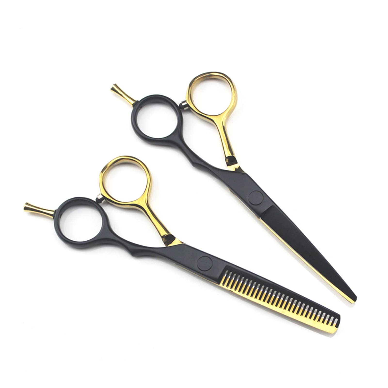 Tijeras para Cortar El Cabello, Juego De Tijeras De Peluquero De 5,5 Pulgadas, Tijeras para Adelgazar El Cabello, Tijeras De Peluquería, Kit De Corte De Cabello para El HYellow-Q