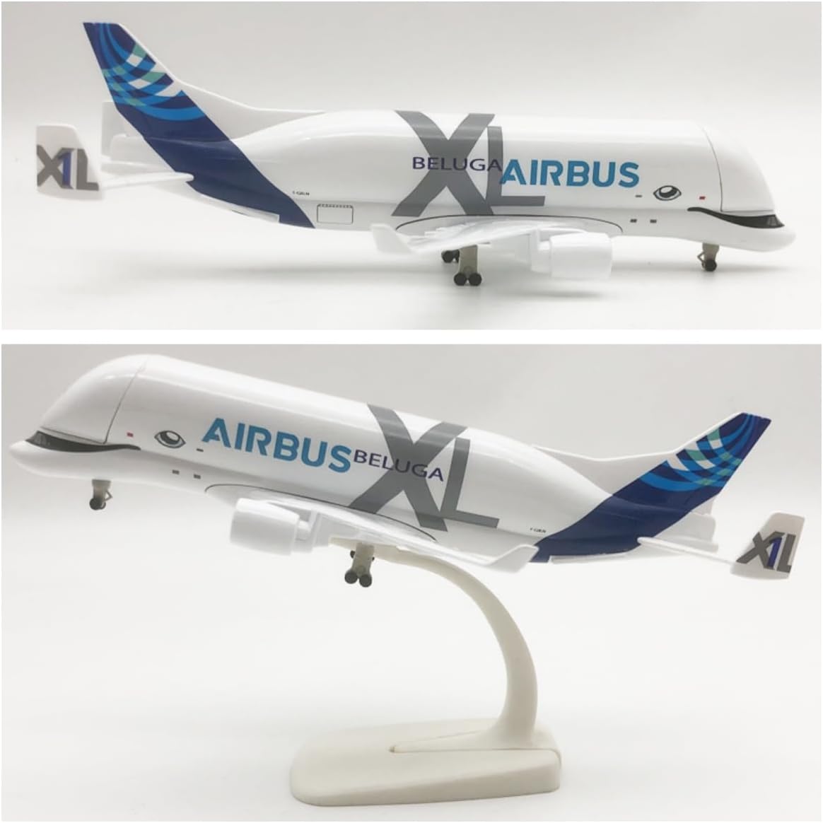 20CM 8 Inch 1/400 Beluga A300-600ST Aircraft Airplane Model,Realistic Resin Airliner Transport Aircraft Model