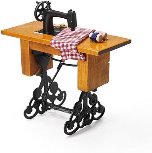 Odoria Accesorios de decoración de casa de muñecas para máquina de coser en miniatura 112
