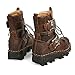 Mens Brown Genuine Leather Military Army Boots Gothic Skull Punk Motorcycle Boots