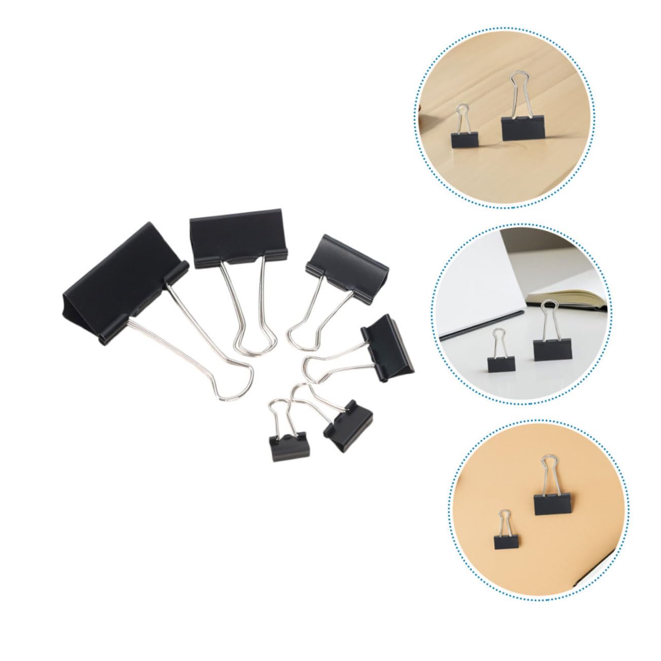 Sewroro 120 Piezas Clips para Carpetas de Metal Clips Grandes Resistentes para Oficina y Hogar Agarre Fuerte para Encuadernadores Metálicos