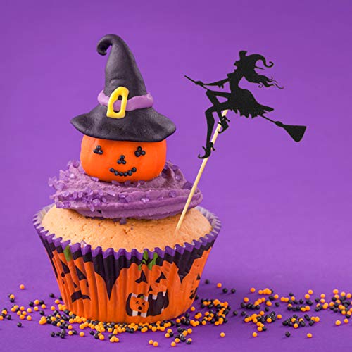 Vosarea 16 PeÃ§as de Bolo de Halloween Escolhe Bruxa Cupcake ChapÃ©us de Coco de Festa Enfeites de B
